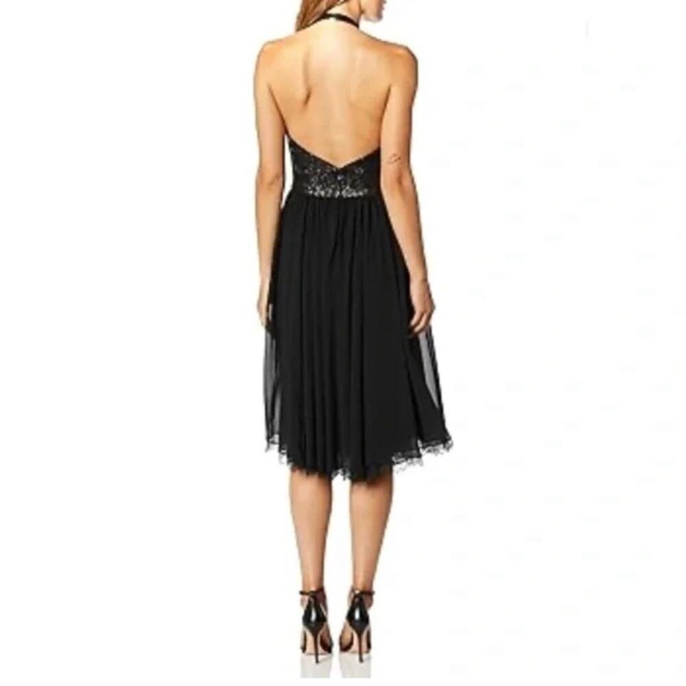 Dress the Population Tatiana Sequin Halter Fit & Flare Midi Dress - Picture 10 of 10